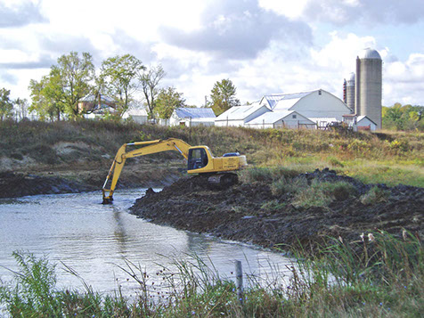 dredging of confluence pond